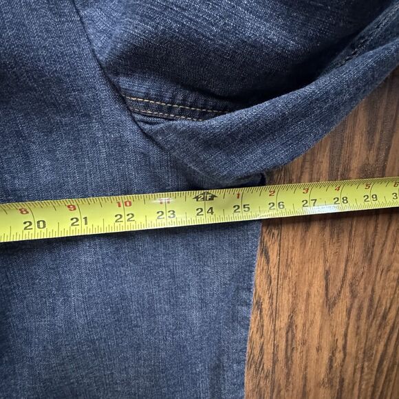 Casual Corner Jean Jacket Women's Plus Size 2XL Dark Denim Peplum Stretch - Picture 8 of 11